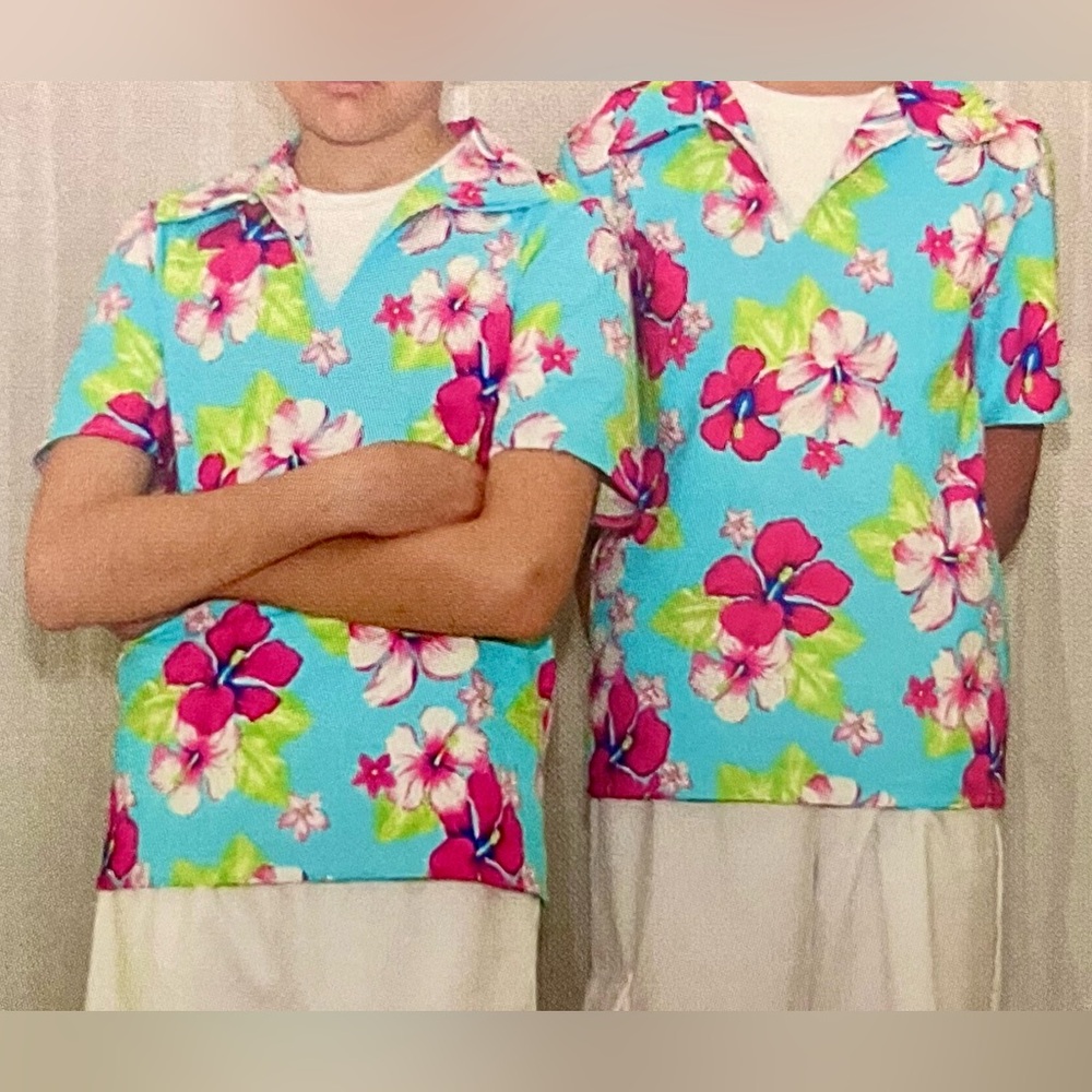 Awish Come True 16242 Habenera Guy Shirt Boys Tropical Hawaiian Print Dance